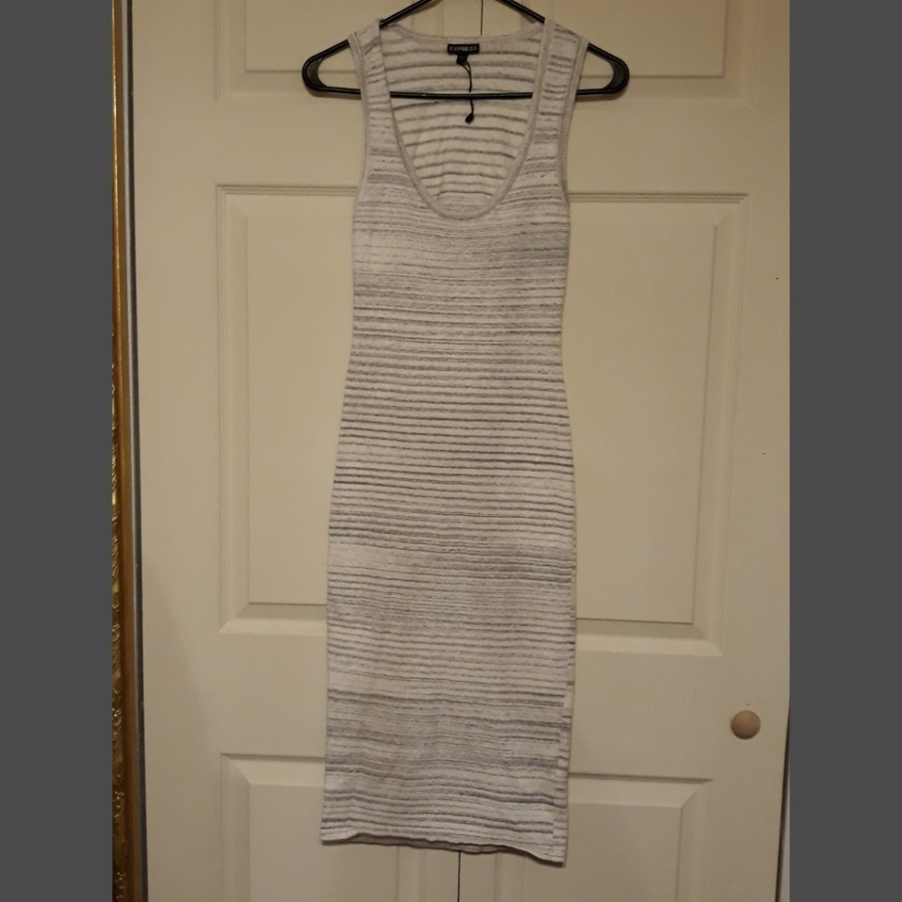 Cute Express Striped Tight Midi NWOT